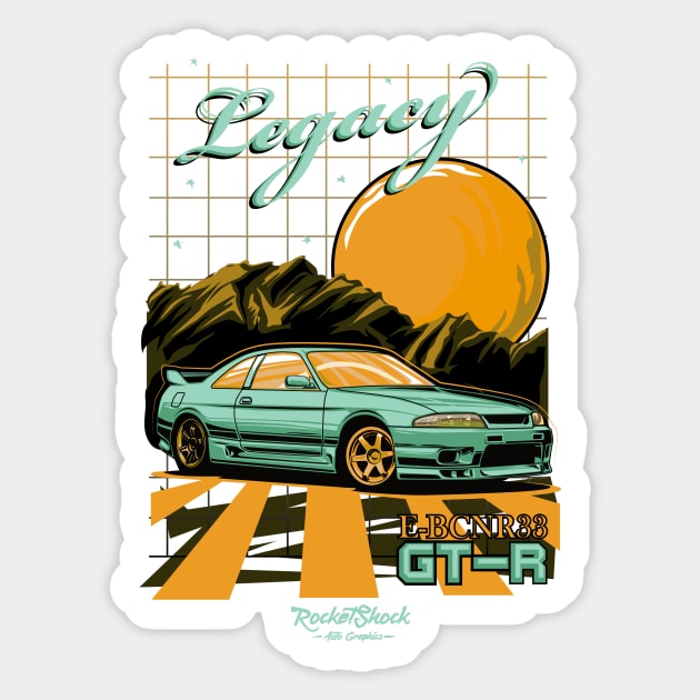 R33 GTR legacy Sticker by ASAKDESIGNS